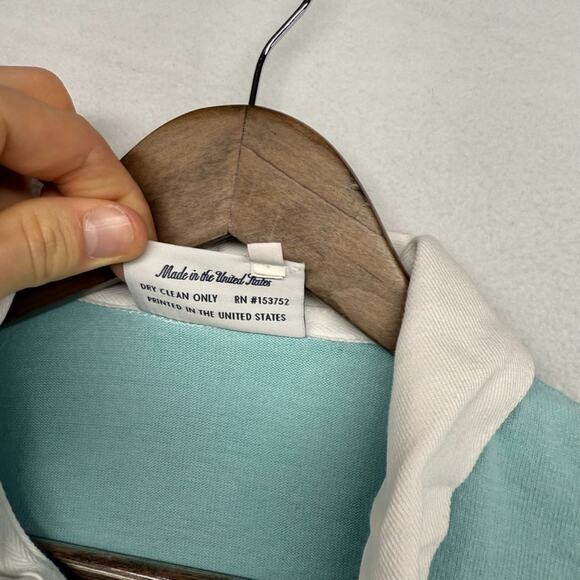 Rowing Blazers Rugby Shirt Men's large Blue Lime Embroidered Preppy University - Picture 5 of 11